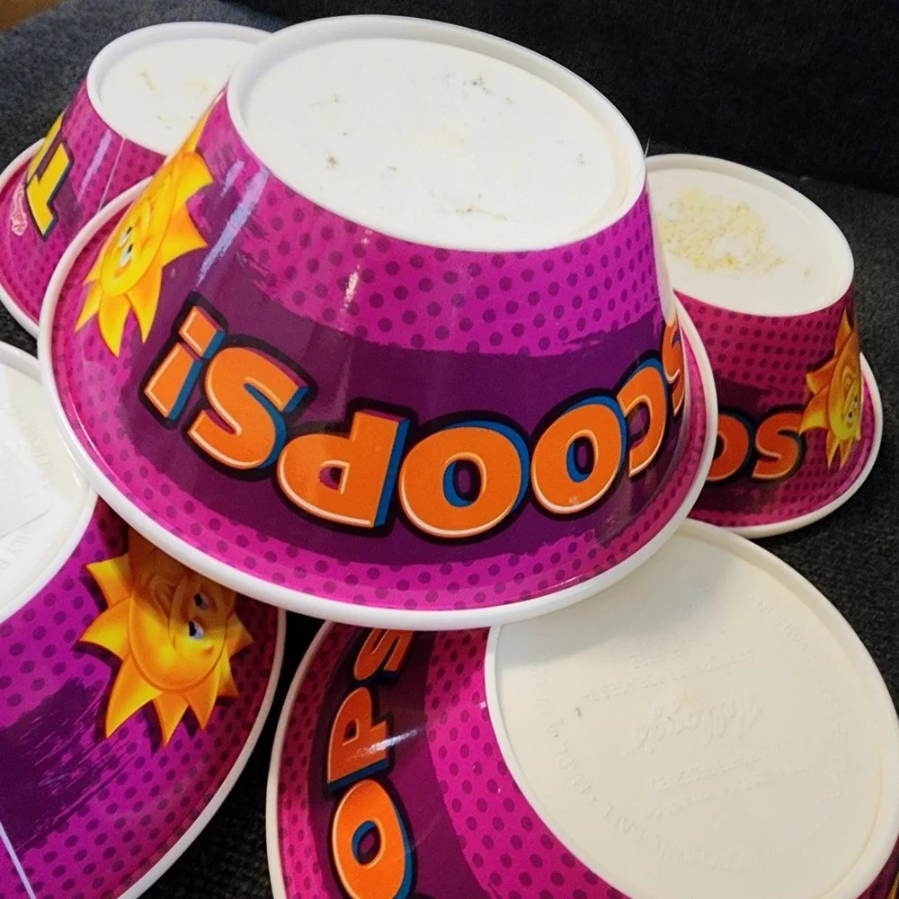 2017 Kellogg's Plastic Cereal Bowls (5) Two Scoops‎